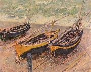 Claude Monet Three Fishing Boats USA oil painting artist